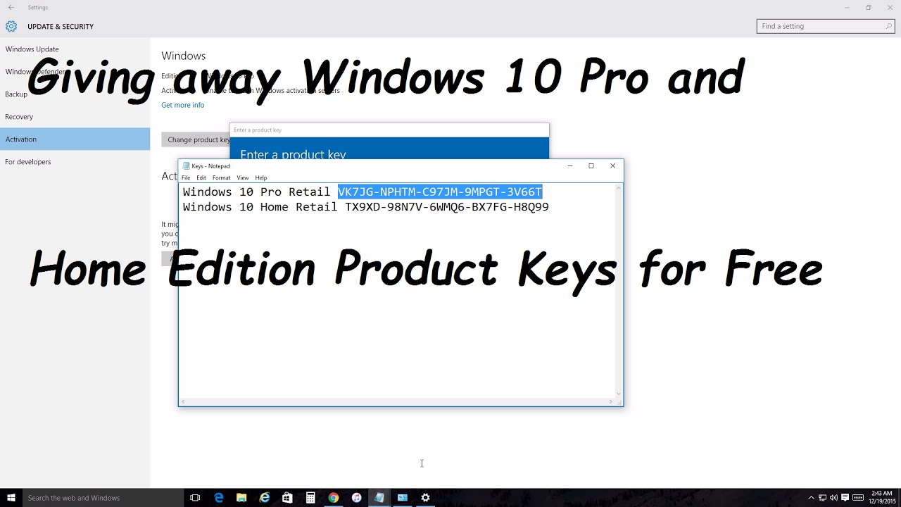 Windows 10s activation code free